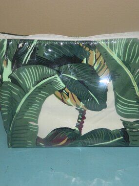 Mark & Graham Clear Coated Travel Pouch Green ~ Large
